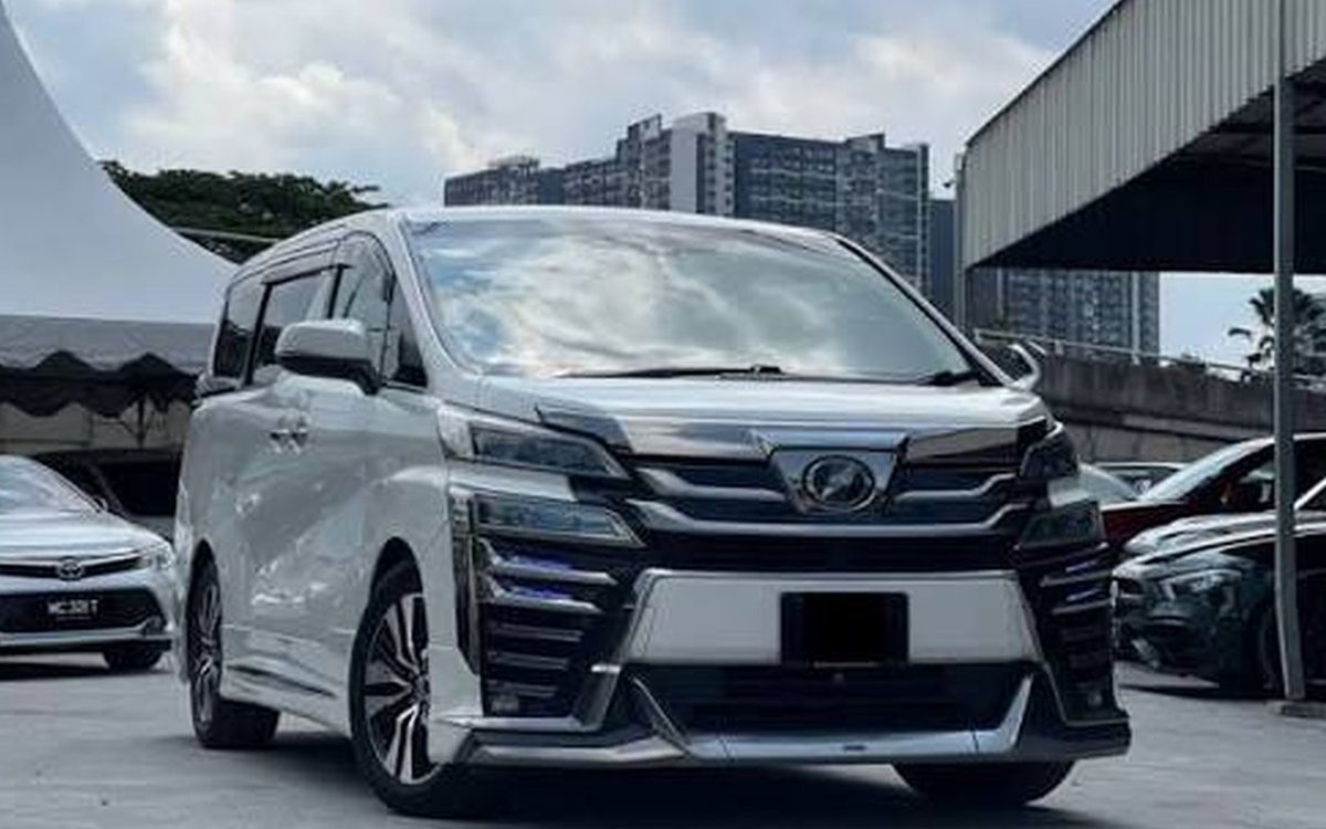 Toyota Vellfire luxury MPV parked in Kuching
