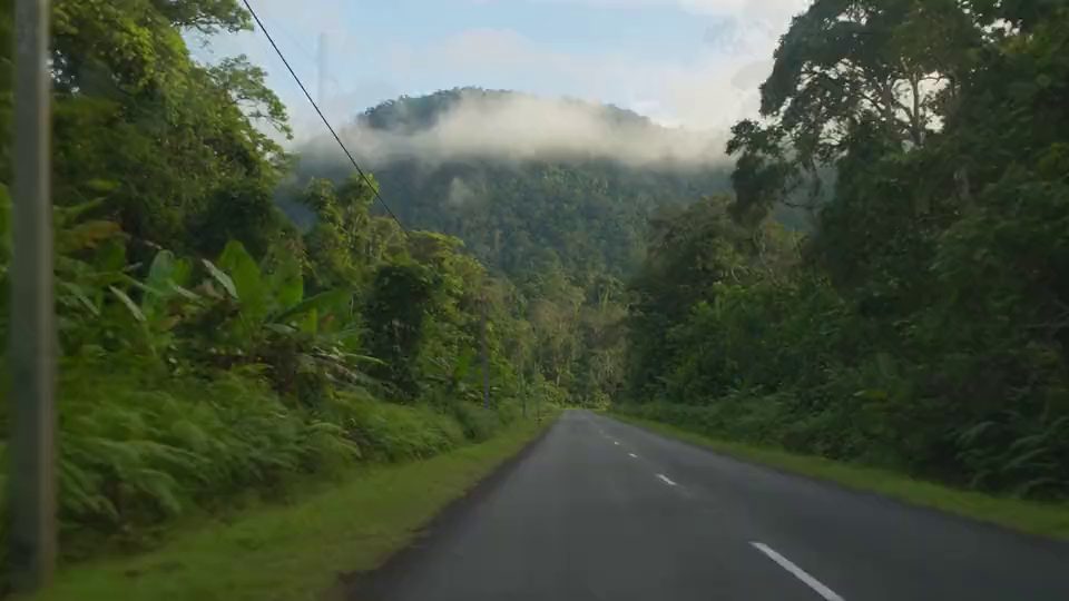 Road through Sarawak countryside